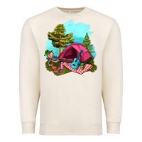 Sandshell Glamping Camp And Pink Tent Premium Sweatshirt - BundleAndBundleShop