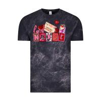 Cloud Black valentines day nurse Vintage Tee - AdoDesignShop