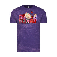 Cloud Purple valentines day nurse Vintage Tee - AdoDesignShop