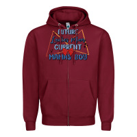 Burgundy future ladies man current mamas boy Zipper Hoodie - MaliasSmallBusiness