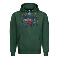 Sports Green future ladies man current mamas boy Zipper Hoodie - MaliasSmallBusiness