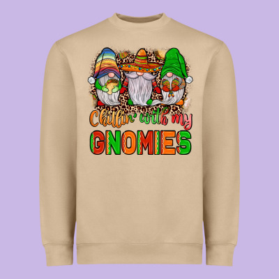 Mexico Chillin' With My Gnomies Heavyweight Sweatshirt Designed By Jahusdesignshop