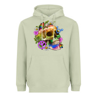 Matcha Pride Skull And Transgender Symbol With Peace Heavyweight Hoodie - BundleAndBundleShop