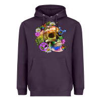 Plum Pride Skull And Transgender Symbol With Peace Heavyweight Hoodie - BundleAndBundleShop