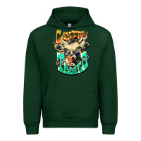 Forest Green Can't be tamed cow Urban Hoodie - HowdyJamesFarm