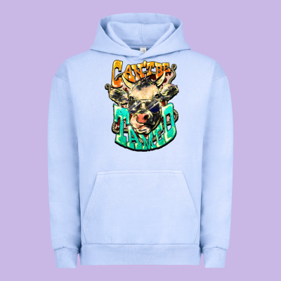 Can't Be Tamed Cow Urban Hoodie Designed By Howdyjamesfarm
