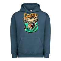 Pigment Midnight Navy Can't be tamed cow Urban Hoodie - HowdyJamesFarm