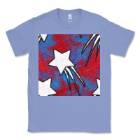 Colony Blue Glitter 4th Of July Seamless Pattern Classic Tee - BundleAndBundleShop