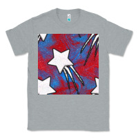 Heather Grey Glitter 4th Of July Seamless Pattern Classic Tee - BundleAndBundleShop