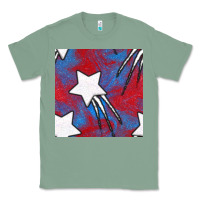 Sage Glitter 4th Of July Seamless Pattern Classic Tee - BundleAndBundleShop