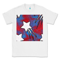White Glitter 4th Of July Seamless Pattern Classic Tee - BundleAndBundleShop