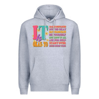 Heather Grey it is okay to Premium Hoodie - JahusDesignShop