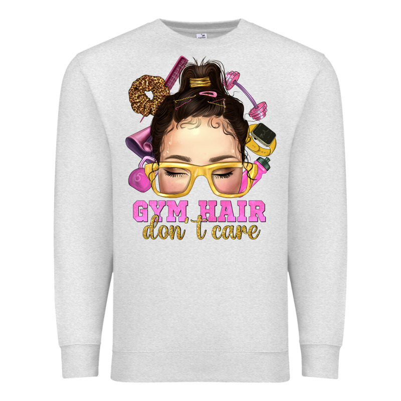 Messy Bun Gym Hair Don't Care Bbs Premium Sweatshirt by BundleAndBundleShop | Teevron