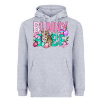 Heather Grey Bunny Babe Easter Heavyweight Hoodie - BundleAndBundleShop