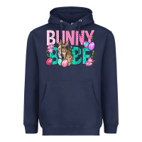 Navy Bunny Babe Easter Heavyweight Hoodie - BundleAndBundleShop