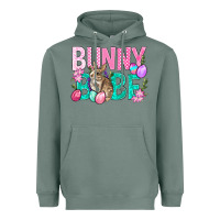 Sage Bunny Babe Easter Heavyweight Hoodie - BundleAndBundleShop