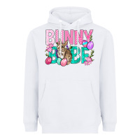 White Bunny Babe Easter Heavyweight Hoodie - BundleAndBundleShop