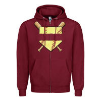 Burgundy custom baseball Zipper Hoodie - MaliasSmallBusiness