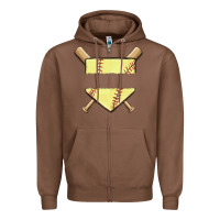 Chestnut custom baseball Zipper Hoodie - MaliasSmallBusiness