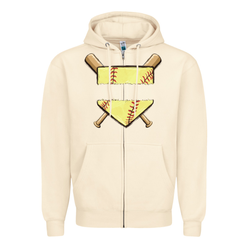 Custom Baseball Zipper Hoodie by MaliasSmallBusiness | Teevron
