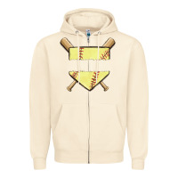 Sandshell custom baseball Zipper Hoodie - MaliasSmallBusiness