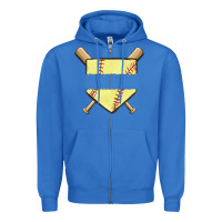 True Royal custom baseball Zipper Hoodie - MaliasSmallBusiness