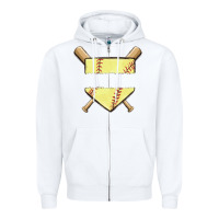 White custom baseball Zipper Hoodie - MaliasSmallBusiness