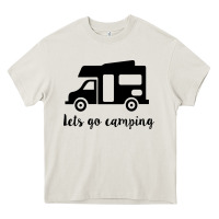 Cream lets go camping Heavy Core Tee - Unal Design