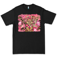 Black pink camouflage bunny background Premium Tee - BarkalooDesign