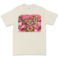 Bone pink camouflage bunny background Premium Tee - BarkalooDesign