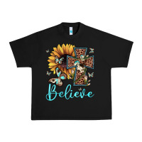 Black believe leopard cross sunflower butterfly Urban Heavy Tee - JahusDesignShop