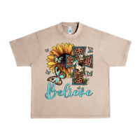 French Oak believe leopard cross sunflower butterfly Urban Heavy Tee - JahusDesignShop