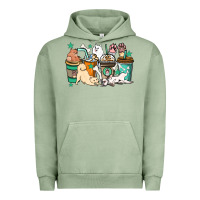 Pigment Oil Green Dog coffee cups Urban Hoodie - HowdyJamesFarm