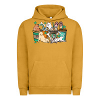 Pigment Peanut Butter Dog coffee cups Urban Hoodie - HowdyJamesFarm