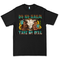 Black do no harm take no bull western Premium Tee - texasbilliewilder