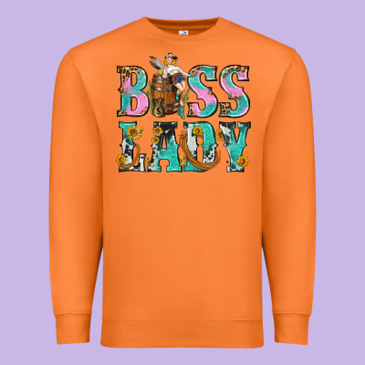 Boss Lady Premium Sweatshirt Designed By Bundleandbundleshop