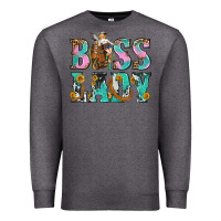 Charcoal Heather Boss Lady Premium Sweatshirt - BundleAndBundleShop