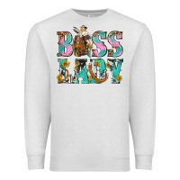 Oatmeal Heather Boss Lady Premium Sweatshirt - BundleAndBundleShop