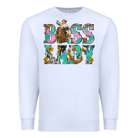 White Boss Lady Premium Sweatshirt - BundleAndBundleShop