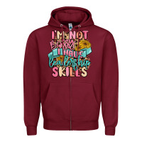 Burgundy i'm not bossy i just have leadership skills Zipper Hoodie - MaliasSmallBusiness