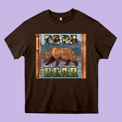Papar Bear Heavy Core Tee Designed By Artiststas