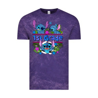 Cloud Purple preview flower stitch 1st grade Vintage Tee - AdoDesignShop