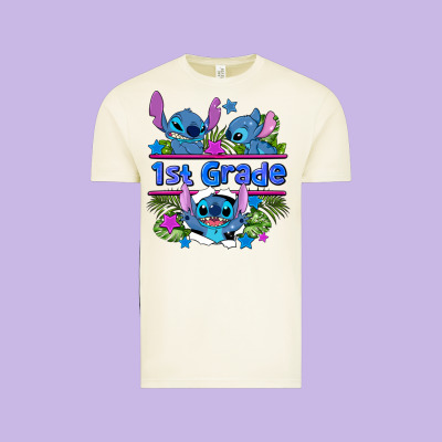 Preview Flower Stitch 1st Grade Vintage Tee Designed By Adodesignshop