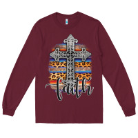 Burgundy western faith Long Sleeve Tee - AdoDesignShop