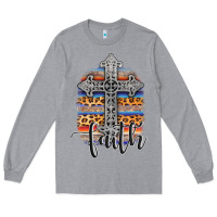 Heather Grey western faith Long Sleeve Tee - AdoDesignShop