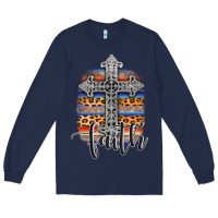Navy western faith Long Sleeve Tee - AdoDesignShop