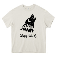 Cream stay wild Heavy Core Tee - Unal Design