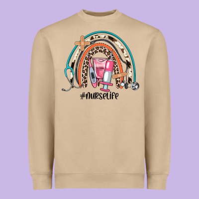 Nurse Life Rainbow Heavyweight Sweatshirt Designed By Jahusdesignshop