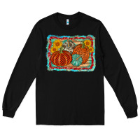 Black pumpkin sunflower Long Sleeve Tee - AdoDesignShop