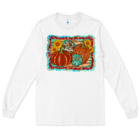 White pumpkin sunflower Long Sleeve Tee - AdoDesignShop